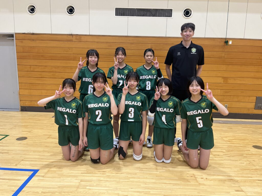 2025年の新人戦松戸市予選で県大会出場を決めた松戸レガロU-15のメンバー